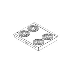 4-Way Roof Mount Fan Kit  with Thermostat for 800mm Wide Standard Server Racks V1