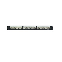 24-Port Patch Panel Cat 6A Shielded STP - Fully Loaded