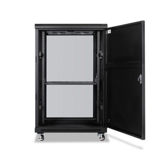 Network Cabinet 18U 600W x 600D Glass/Solid