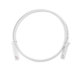 1m Cat6A Unshielded Patch Cable - White