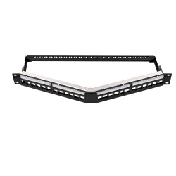 24-Port Angled Patch Panel - Unloaded