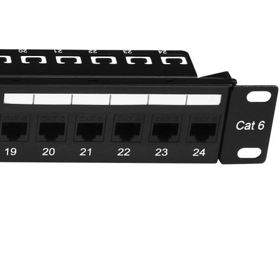 24-Port Patch Panel Cat 6 - Fully Loaded