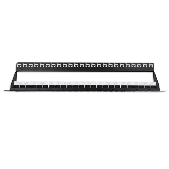 24-Port Patch Panel Cat 6A UTP - Fully Loaded